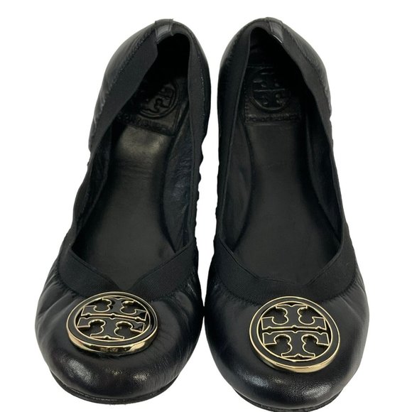 Tory Burch Shoes Womens Size 7.5 Black Caroline Mestico Slipper Soft Calf Flat - Picture 5 of 16